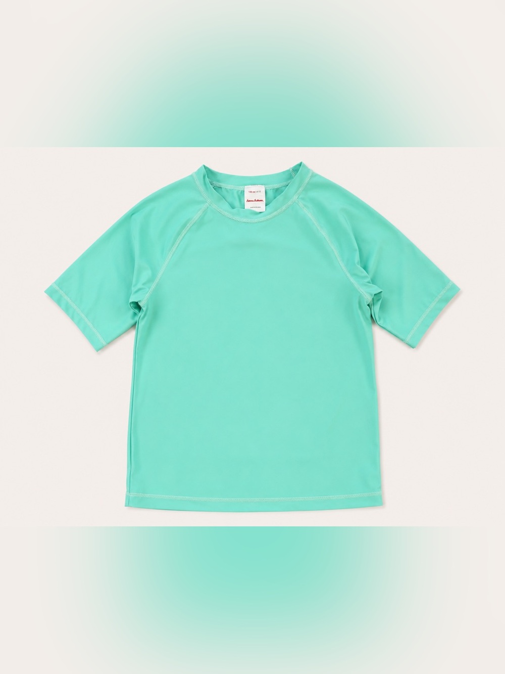 Hanna Andersson Mint Green Rash Guard Swim Top Youth US 12 / 150 UV Protection